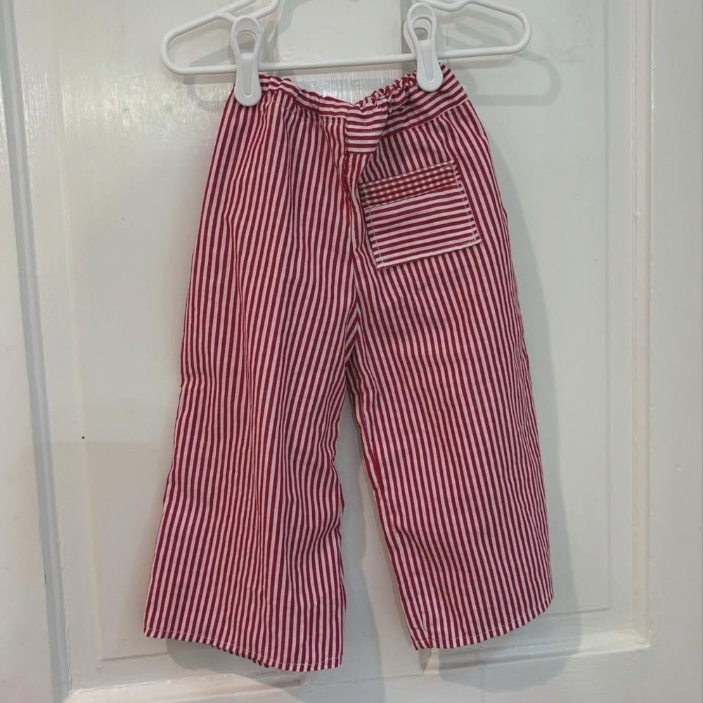 Red and White Striped Pants 3T